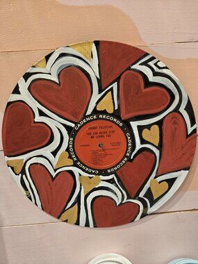 Hand painted vinyl record